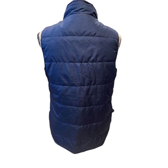 True Craft Women's Puffer Vest Navy Blue Size L Snap Closure Casual - Picture 6 of 10